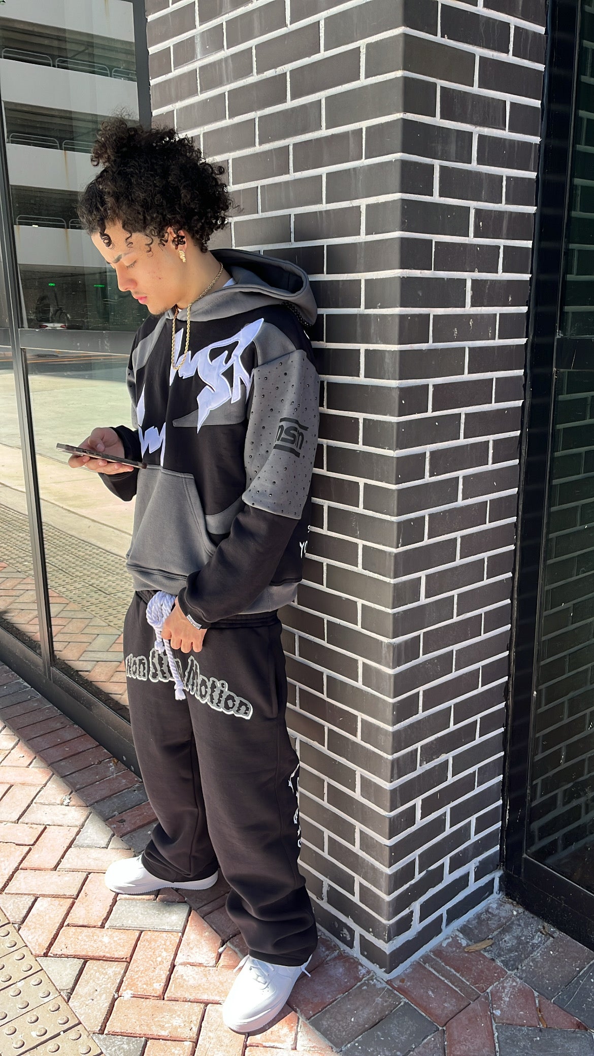 N$M HURRICĄNØ🌪️ BLAÇK W🐺LF TRACKSUIT