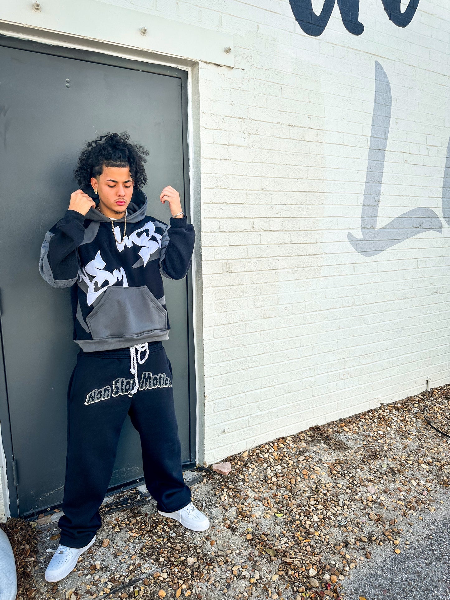 N$M HURRICĄNØ🌪️ BLAÇK W🐺LF TRACKSUIT
