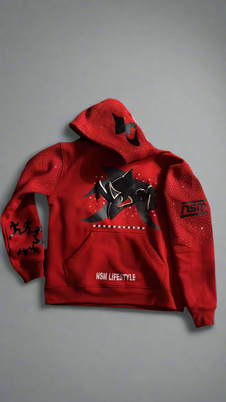 N$M ĐYNĄMITE🧨RĘĐ VERMILLIØN HOODIE