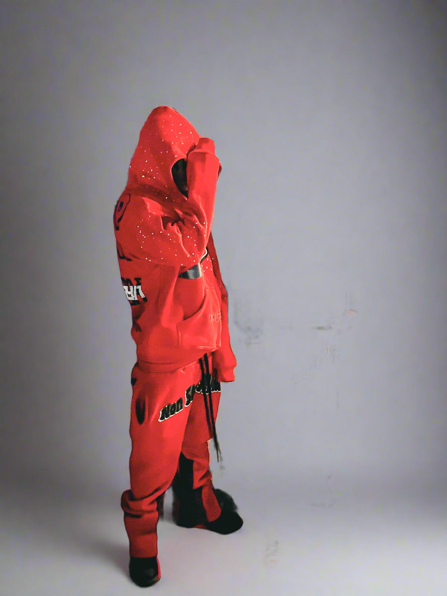 N$M ĐYNĄMITE🧨RĘĐ VERMILLIØN HOODIE