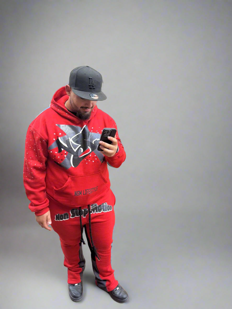 N$M ĐYNĄMITE🧨RĘĐ VERMILLIØN HOODIE