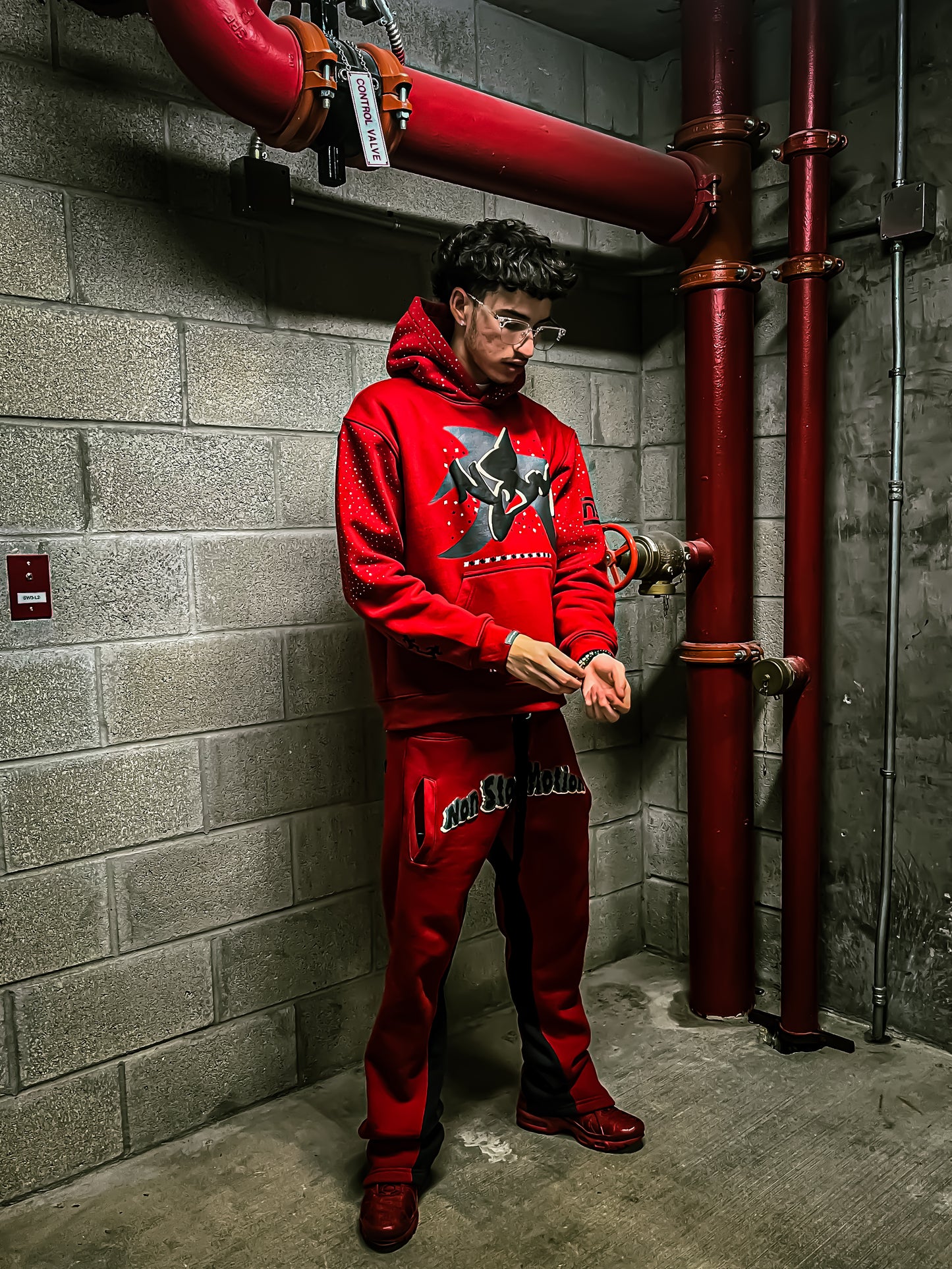 N$M ĐYNĄMITE🧨RĘĐ VERMILLIØN TRACKSUIT