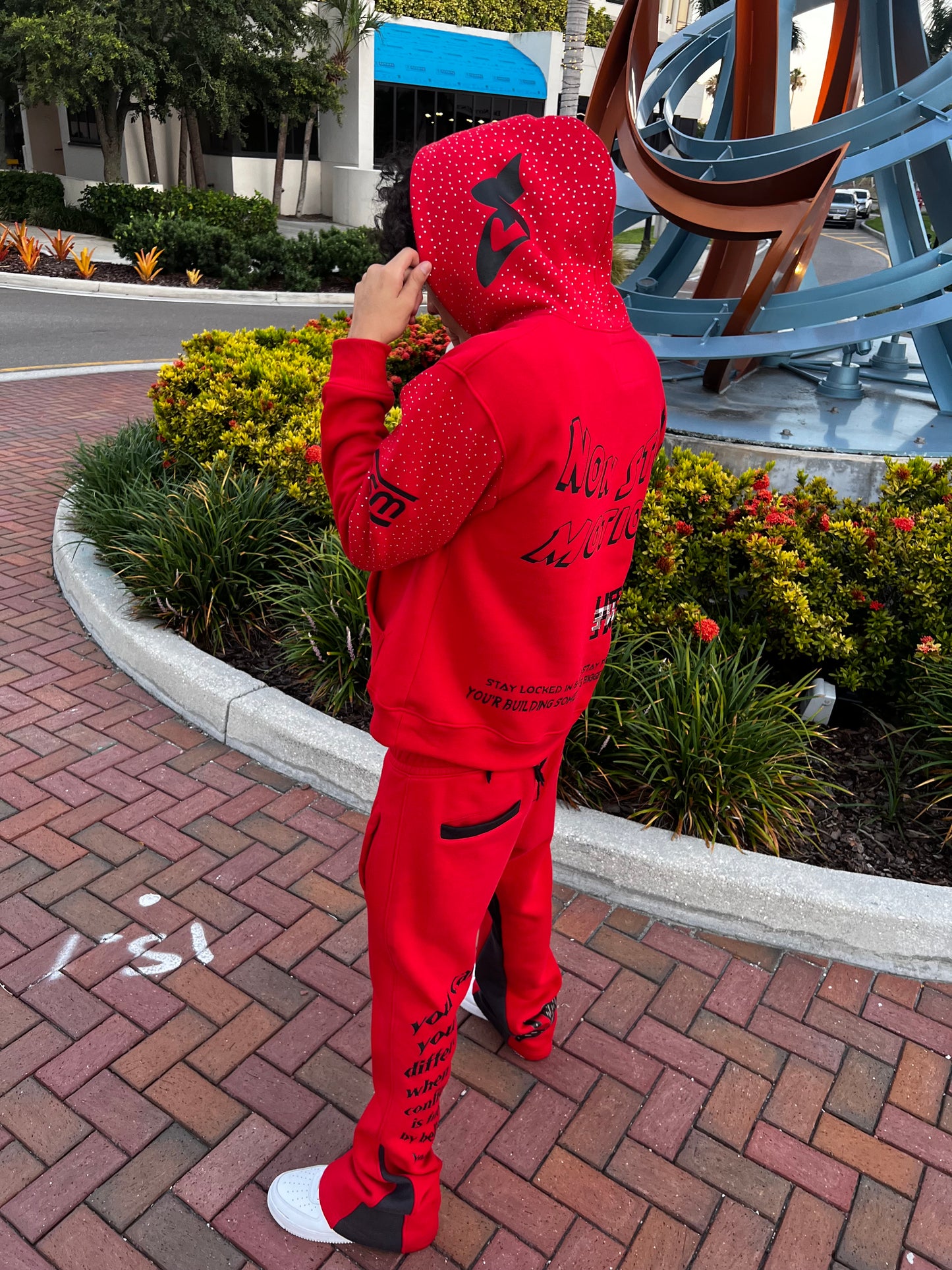 N$M ĐYNĄMITE🧨RĘĐ VERMILLIØN TRACKSUIT