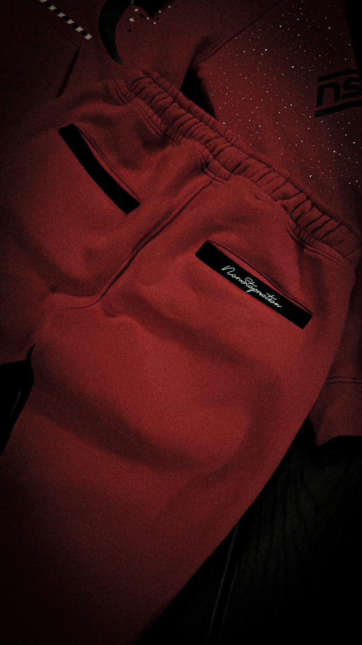 N$M ĐYNĄMITE🧨RĘĐ VERMILLIØN TRACKSUIT