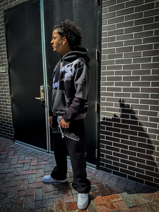 N$M HURRICĄNØ🌪️ BLAÇK W🐺LF TRACKSUIT