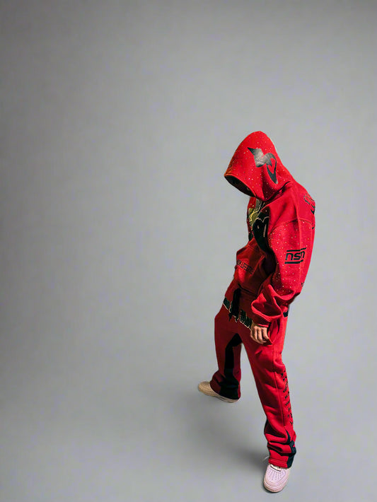 N$M ĐYNĄMITE🧨RĘĐ VERMILLIØN HOODIE