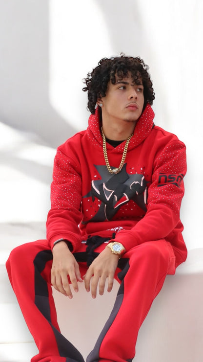 N$M ĐYNĄMITE🧨RĘĐ VERMILLIØN TRACKSUIT