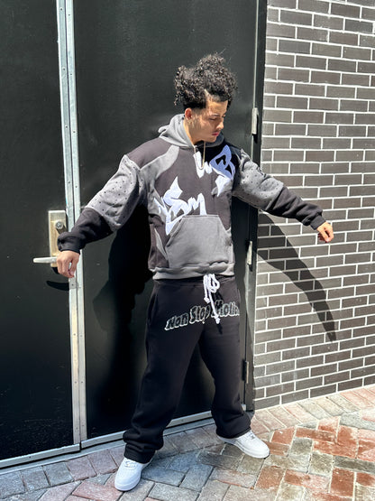 N$M HURRICĄNØ🌪️ BLAÇK W🐺LF TRACKSUIT