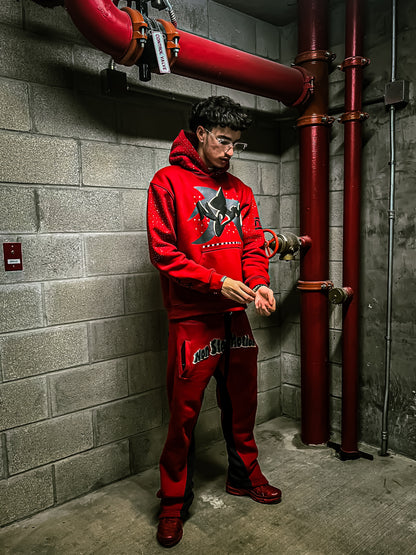 N$M ĐYNĄMITE🧨RĘĐ VERMILLIØN TRACKSUIT