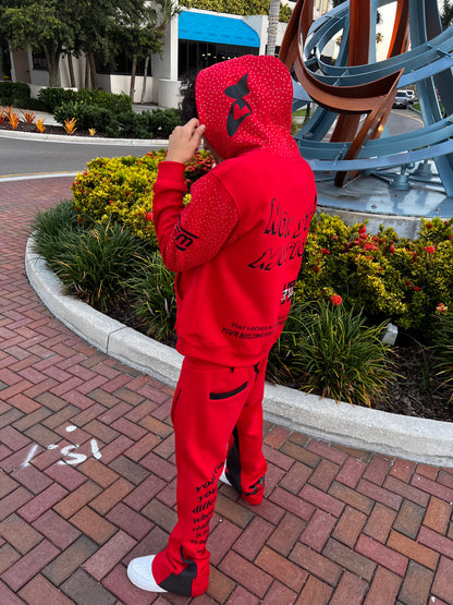 N$M ĐYNĄMITE🧨RĘĐ VERMILLIØN TRACKSUIT