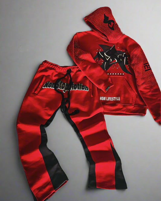 N$M ĐYNĄMITE🧨RĘĐ VERMILLIØN TRACKSUIT